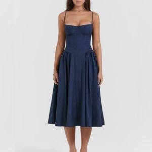 Corset style dress with pockets